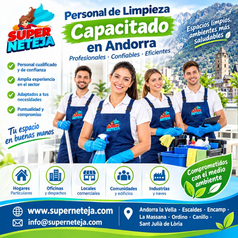Contratar Personal de Limpieza Capacitado en Andorra para Resultados Impecables